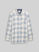 TOM TAILOR Herren Plus Size - Hemd mit Karomuster, weiß, Kariert, Gr. 4XL
