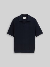 TOM TAILOR Herren Strickpullover mit Polokragen, blau, Uni, Gr. XL