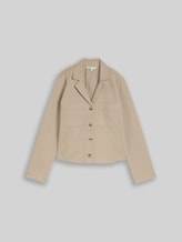 TOM TAILOR Damen Regular Fit Jacke mit Brusttaschen, grau, Uni, Gr. 46