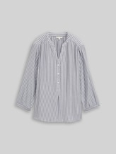TOM TAILOR Damen Bluse mit Streifenmuster, blau, Gestreift, Gr. 36