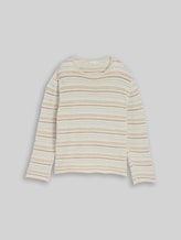 TOM TAILOR Damen Loose Fit Strickpullover mit Streifenmuster, blau, Gestreift, Gr. XXL