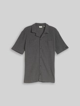 TOM TAILOR Herren Regular Fit Jerseyhemd mit Brusttaschen, grau, Meliert, Gr. XXL