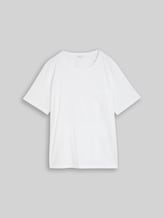 TOM TAILOR Damen Plus Size - Boxy Fit T-Shirt mit Brusttasche, weiß, Uni, Gr. 46