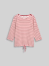 TOM TAILOR Damen Plus Size - Langarmshirt mit Knopf-Details, rosa, Uni, Gr. 48