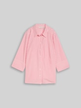 TOM TAILOR Damen Plus Size - Hemdbluse mit Streifenmuster, rosa, Gestreift, Gr. 46