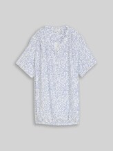 TOM TAILOR Damen Plus Size - Bluse mit Muster, weiß, Gemustert, Gr. 46