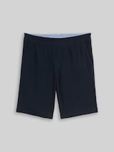 TOM TAILOR Herren Seersucker Shorts mit elastischem Bund, blau, Uni, Gr. XL