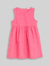 TOM TAILOR Mädchen Mini-Kleid mit Stickerei, rosa, Uni, Gr. 92/98