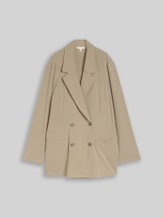 TOM TAILOR Damen Loose Fit Blazer mit Taschen, grün, Uni, Gr. 36