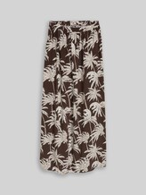TOM TAILOR DENIM Damen Maxi-Rock aus Viskose, braun, Gemustert, Gr. XL