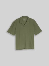 TOM TAILOR DENIM Herren Relaxed Fit Poloshirt mit Waffelstruktur, grün, Uni, Gr. XXL