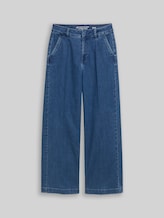 TOM TAILOR Damen TTMADINA WIDE Jeans, blau, Uni, Gr. 27/32