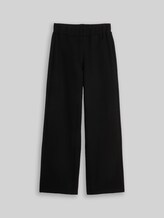TOM TAILOR DENIM Damen Wide Leg Strickhose, schwarz, Uni, Gr. M