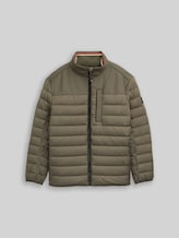TOM TAILOR Herren Plus Size - Hybrid Steppweste mit Stehkragen, grün, Uni, Gr. 4XL