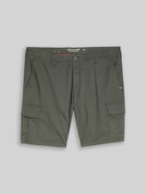 TOM TAILOR Herren Plus Size - TTPLUS REGULAR Cargo Shorts, grün, Uni, Gr. 48
