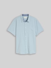 TOM TAILOR Herren Plus Size - Regular Fit Kurzarmhemd aus Baumwolle, blau, Gepunktet, Gr. 2XL