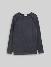 TOM TAILOR Herren Plus Size - Strickpullover aus Baumwolle, blau, Uni, Gr. 4XL