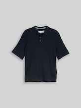TOM TAILOR Herren Strickpullover mit Polokragen, blau, Uni, Gr. XXL