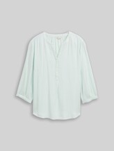TOM TAILOR Damen Plus Size - Bluse mit Streifenmuster, grün, Gestreift, Gr. 48