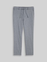 TOM TAILOR Herren Regular Tapered Chino Hose mit Kordelzug, blau, Meliert, Gr. XL