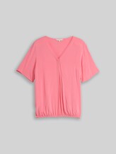 TOM TAILOR Damen Plus Size - Bluse aus Viskose, rosa, Uni, Gr. 46