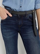 Leather waist belt with an attached loop - Women - black Leather waist belt with an attached loop - Women - black - 5 - TOM TAILOR