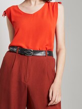 Leather belt with studs - Women - black Leather belt with studs - Women - black - 5 - TOM TAILOR