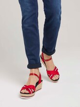 wedge-heel sandals - Women - red wedge-heel sandals - Women - red - 5 - TOM TAILOR