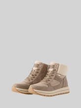 TOM TAILOR Damen Wasserfeste Stiefeletten mit Plateau-Sohle, beige, Uni, Gr. 37