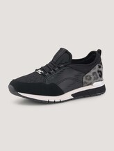 Sneaker with snakeskin and leopard pattern details - Women - black Sneaker with snakeskin and leopard pattern details - Women - black - 10 - TOM TAILOR