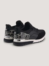 Sneaker with snakeskin and leopard pattern details - Women - black Sneaker with snakeskin and leopard pattern details - Women - black - 8 - TOM TAILOR