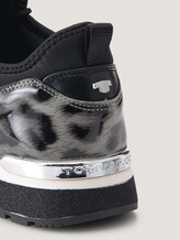 Sneaker with snakeskin and leopard pattern details - Women - black Sneaker with snakeskin and leopard pattern details - Women - black - 9 - TOM TAILOR