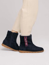 Platte laarzen met logo aan de zijkant - Vrouwen - navy Platte laarzen met logo aan de zijkant - Vrouwen - navy - 5 - TOM TAILOR