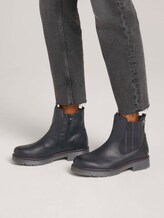 Ankle boot with checked elastic - Women - black Ankle boot with checked elastic - Women - black - 5 - TOM TAILOR