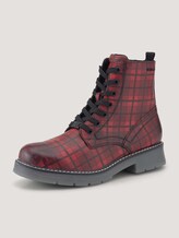 Boot with a checked pattern - Women - bordo Boot with a checked pattern - Women - bordo - 10 - TOM TAILOR