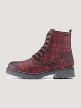 Boot with a checked pattern - Women - bordo Boot with a checked pattern - Women - bordo - 7 - TOM TAILOR