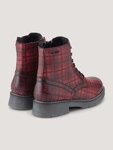Boot with a checked pattern - Women - bordo Boot with a checked pattern - Women - bordo - 8 - TOM TAILOR