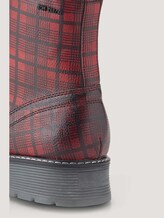 Boot with a checked pattern - Women - bordo Boot with a checked pattern - Women - bordo - 9 - TOM TAILOR