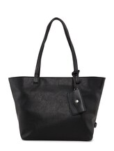 TOM TAILOR Damen Rubiana Shopper, schwarz, Uni, Gr. ONESIZE