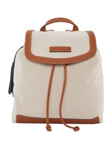 TOM TAILOR Damen Kimi Rucksack mit Kunstlederdetails, beige, Gr. ONESIZE