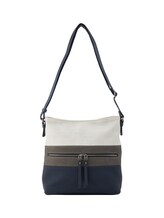 TOM TAILOR Damen Ellen Umhängetasche, blau, Blockstreifen, Gr. ONESIZE
