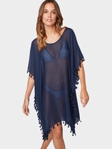 Tunic with tassels - Women - dress blue Tunic with tassels - Women - dress blue - 5 - TOM TAILOR