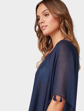 Tunic with tassels - Women - dress blue Tunic with tassels - Women - dress blue - 9 - TOM TAILOR