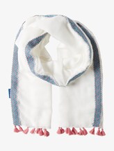 Pareo met kwastjes - Vrouwen - white/ coral Pareo met kwastjes - Vrouwen - white/ coral - 7 - TOM TAILOR