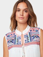 Lange Tunika mit Stickereien - Frauen - white/multicolor Lange Tunika mit Stickereien - Frauen - white/multicolor - 9 - TOM TAILOR