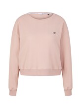 TOM TAILOR Damen Atmungsaktives Sweatshirt, rosa, Logo Print, Gr. XL