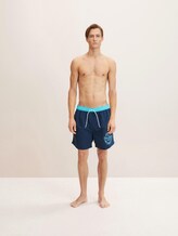Badehose mit abgesetztem Bund - Männer - navy-dress blues Badehose mit abgesetztem Bund - Männer - navy-dress blues - 1 - TOM TAILOR
