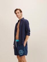 Badehose mit abgesetztem Bund - Männer - navy-dress blues Badehose mit abgesetztem Bund - Männer - navy-dress blues - 5 - TOM TAILOR
