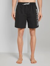 Badehose mit großem Schrift-Print seitlich - Männer - black Badehose mit großem Schrift-Print seitlich - Männer - black - 1 - TOM TAILOR