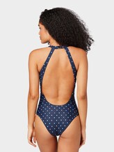 Gemusterter Badeanzug - Frauen - dress blue Gemusterter Badeanzug - Frauen - dress blue - 2 - TOM TAILOR